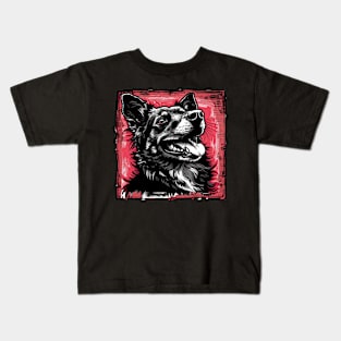 Retro Art Belgian Shepherd Dog Lover Kids T-Shirt